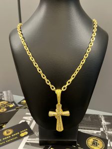CADEADO 6MM COM PINGENTE CRUZ CRAVEJADO