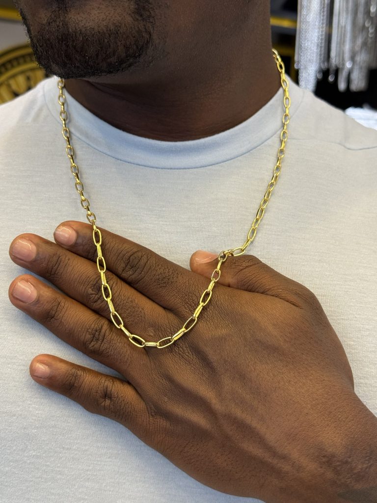 Cordão Cartier meia cana 4mm banhada a ouro 18k