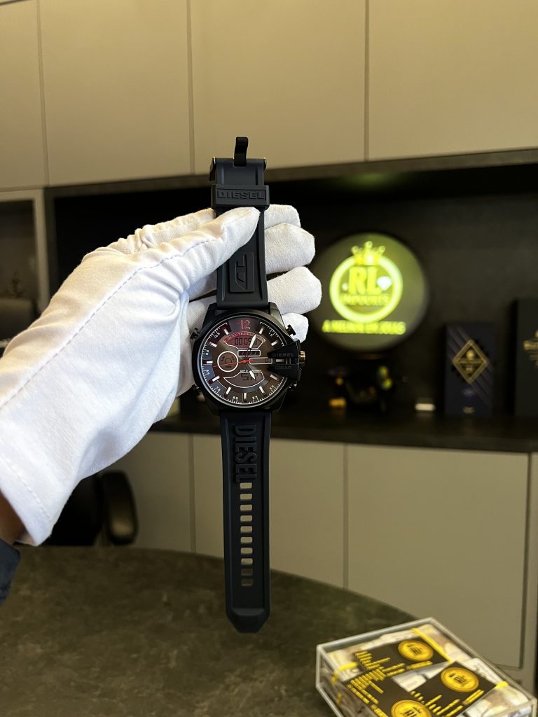 Relógio Diesel Pulseira de Borracha Preta