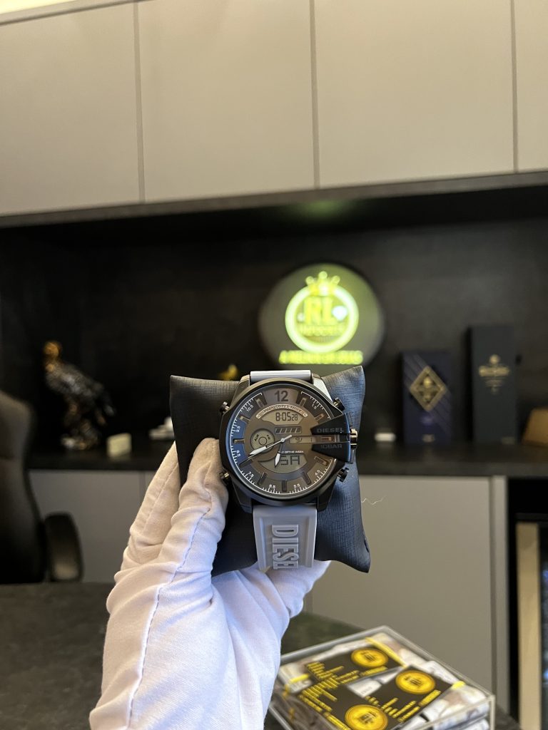 Relógio Diesel Pulseira de Borracha Cinza