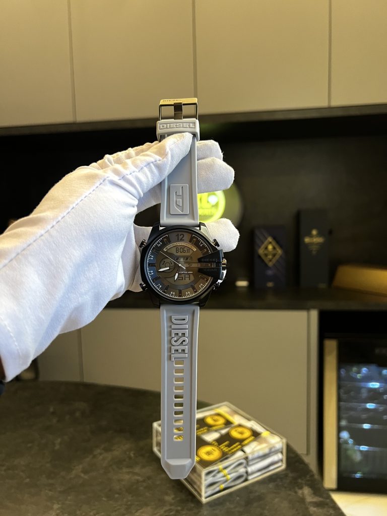 Relógio Diesel Pulseira de Borracha Cinza