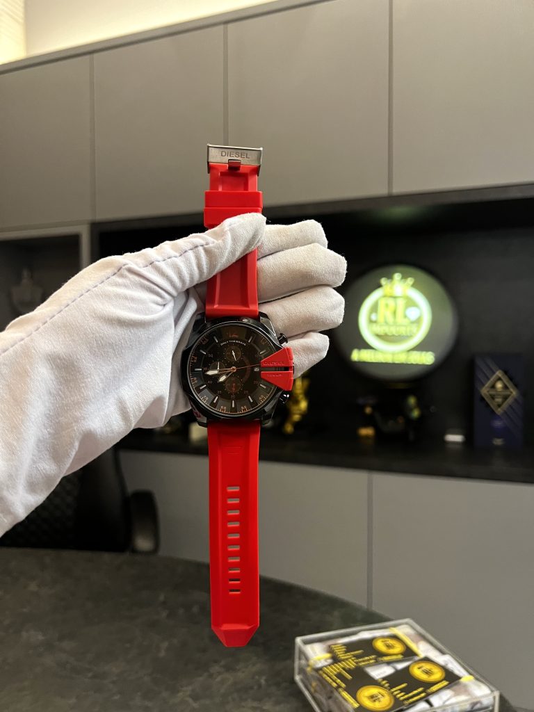 Relógio Diesel Pulseira de Borracha Vermelho