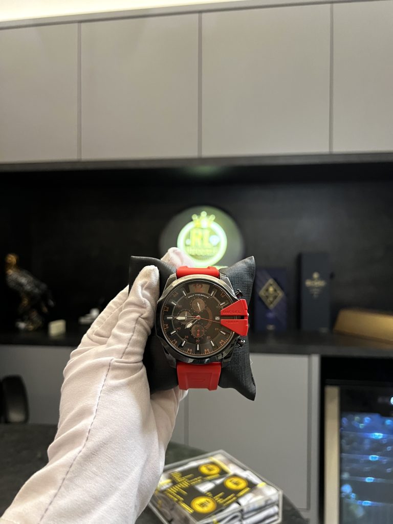 Relógio Diesel Pulseira de Borracha Vermelho