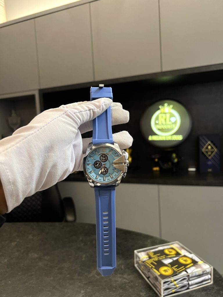 Relógio Diesel Pulseira de Borracha Azul Marinho