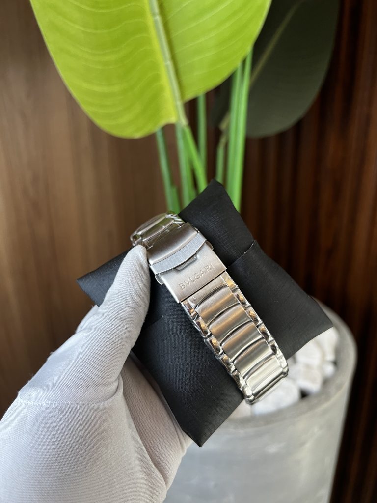 Relógio Bvlgari Coringa Prata Dourado Interno Azul