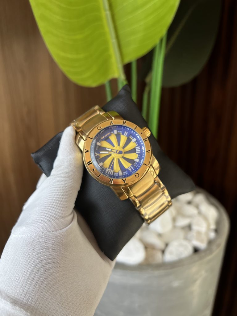 Relógio Bvlgari SpeedWay Interno Azul e Amarelo