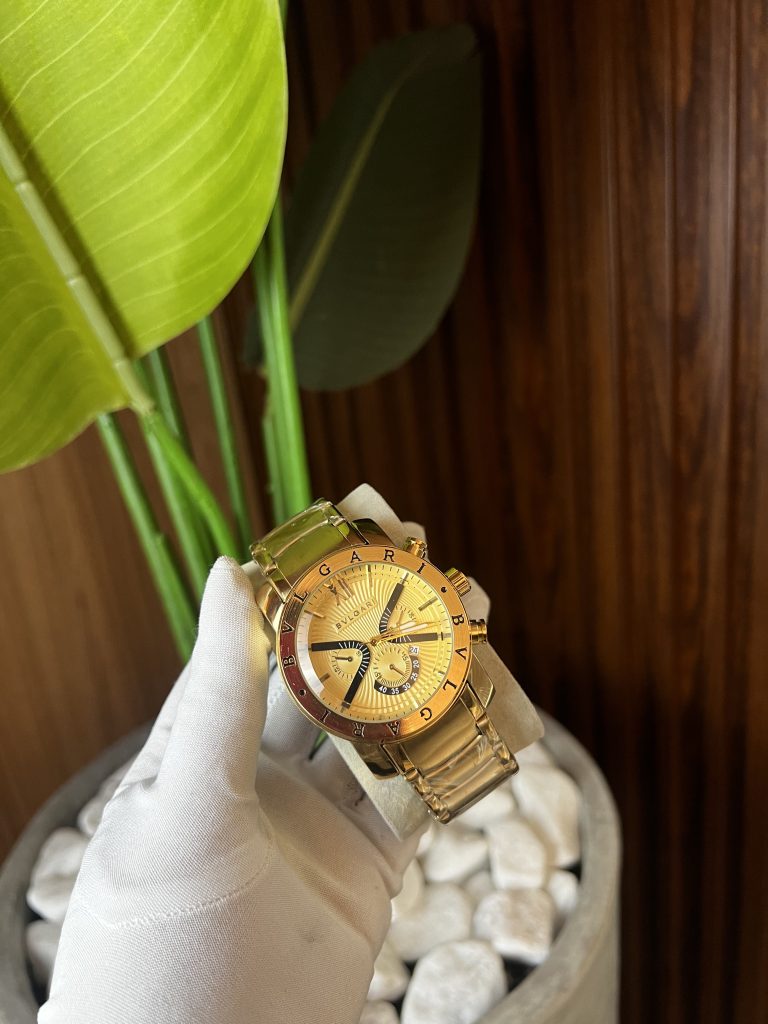 Relógio Bvlgari Dourado Interna Algarismo Dourado